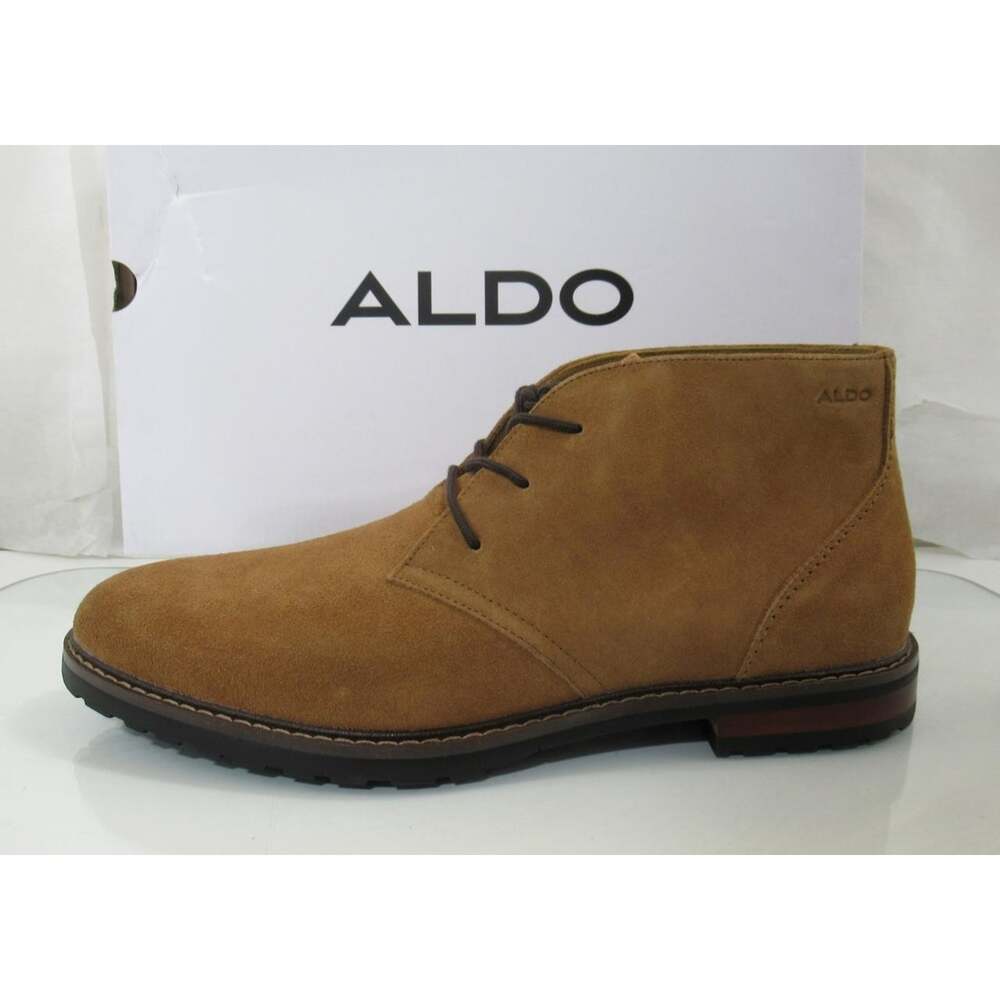 Men's Aldo Kenora Ankle Chukka Lace Up Boots Casual Chestnut Suede Size 10.5 - Picture 2 of 8